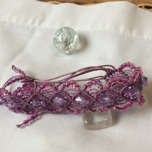 Bead and cord bracelet - Picture 2 of 5